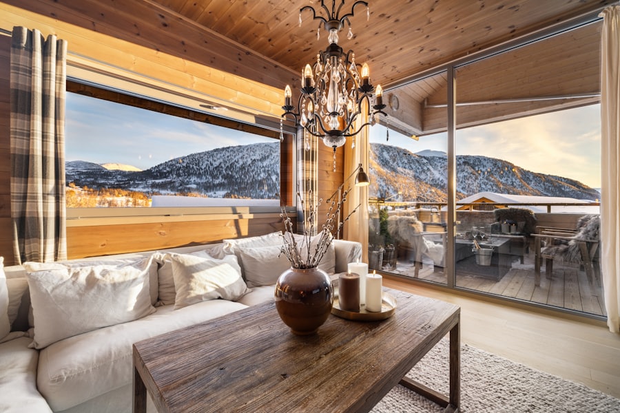Intérieur de chalet de luxe